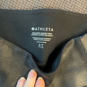 Athleta Black Delancey Gleam Tight Leggings